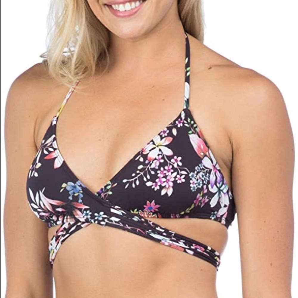 Purple Wrap Bikini Top